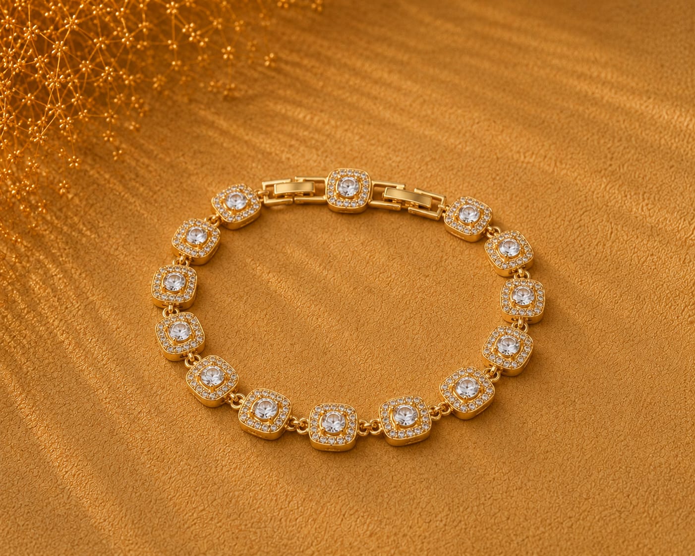 Brațară Angel Luxury Gold Square - Placată cu Aur de 18K