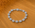 Brațară Angel Luxury Silver Square - Placată cu Aur Alb de 18K