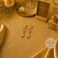 Cercei Pearl Gold – Placați cu Aur 18K/Sistem prindere șurub