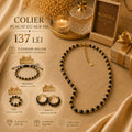 Colier Onix Gold Placat cu Aur 18k + Bratara + Inel + Cercei