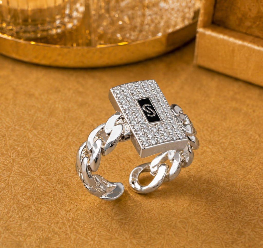 Set Complet Monaco Cuban Silver – Placat cu Aur Alb 18K