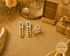 Set Monaco Cuban Gold – Cercei & Inel Placate cu Aur 18K