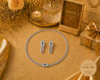 Set Complet Monaco Cuban Silver – Placat cu Aur Alb 18K