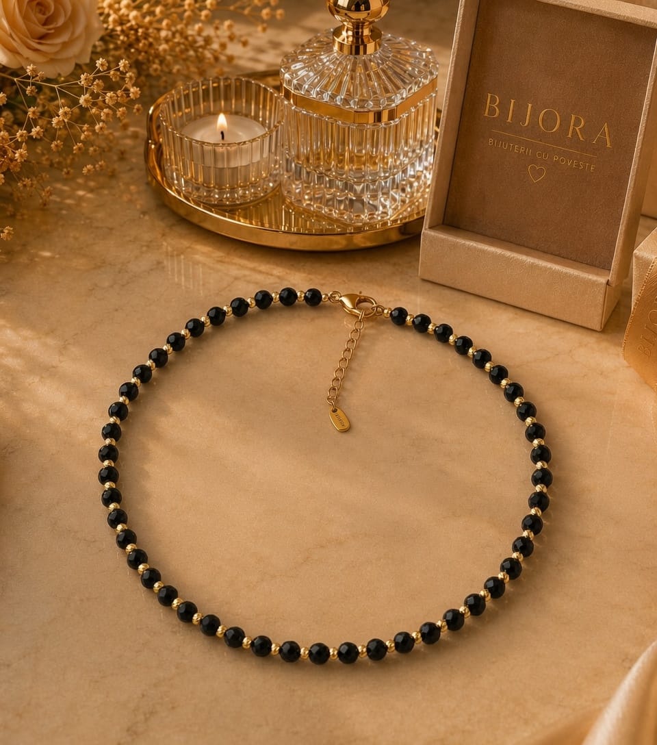 Colier Onix Gold – Placat cu Aur 18K + BRĂȚARĂ