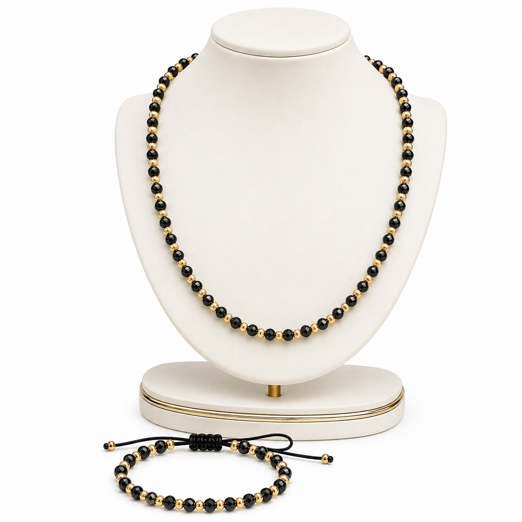 Colier Onix Gold – Placat cu Aur 18K + BRĂȚARĂ