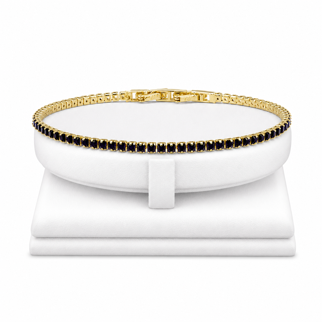 Brățară Black Tennis Unisex - Placata cu Aur 18K