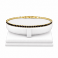 Brățară Black Tennis Unisex - Placata cu Aur 18K