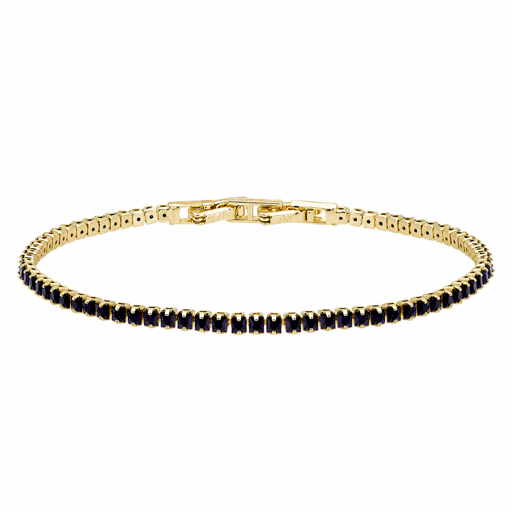 Brățară Black Tennis Unisex - Placata cu Aur 18K