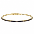 Brățară Black Tennis Unisex - Placata cu Aur 18K