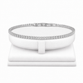 Brățară Silver Tennis Unisex - Placată cu Aur Alb